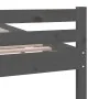 Grauer Massivholzbettrahmen 140x200 cm von vidaXL, Betten und Lattenroste - Ref: Foro24-814821, Preis: 123,78 €, Rabatt: %