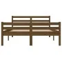 Estructura de cama madera maciza marrón miel 140x200 cm de vidaXL, Camas y somieres - Ref: Foro24-814822, Precio: 140,90 €, D...