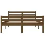 Honey brown solid wood bed frame 140x200 cm by vidaXL, Beds and slatted bases - Ref: Foro24-814822, Price: 140,90 €, Discount: %