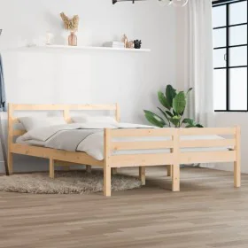 Solid wood bed frame 150x200 cm by vidaXL, Beds and slatted bases - Ref: Foro24-814824, Price: 101,58 €, Discount: %