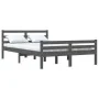 Graues Massivholzbettgestell King Size 150x200 cm von vidaXL, Betten und Lattenroste - Ref: Foro24-814826, Preis: 144,82 €, R...