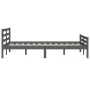 Graues Massivholzbettgestell King Size 150x200 cm von vidaXL, Betten und Lattenroste - Ref: Foro24-814826, Preis: 144,82 €, R...