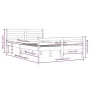 Graues Massivholzbettgestell King Size 150x200 cm von vidaXL, Betten und Lattenroste - Ref: Foro24-814826, Preis: 144,82 €, R...