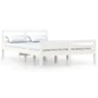 Estructura de cama de madera maciza blanco 160x200 cm de vidaXL, Camas y somieres - Ref: Foro24-814830, Precio: 126,03 €, Des...