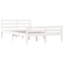 Estructura de cama de madera maciza blanco 160x200 cm de vidaXL, Camas y somieres - Ref: Foro24-814830, Precio: 126,03 €, Des...
