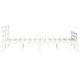 White solid wood bed frame 160x200 cm by vidaXL, Beds and slatted bases - Ref: Foro24-814830, Price: 126,03 €, Discount: %