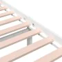 Estructura de cama de madera maciza blanco 160x200 cm de vidaXL, Camas y somieres - Ref: Foro24-814830, Precio: 126,03 €, Des...