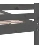 Estructura de cama de madera maciza gris 160x200 cm de vidaXL, Camas y somieres - Ref: Foro24-814831, Precio: 131,82 €, Descu...