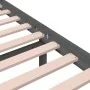 Estructura de cama de madera maciza gris 160x200 cm de vidaXL, Camas y somieres - Ref: Foro24-814831, Precio: 131,82 €, Descu...