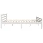 White solid wood bed frame Supe King 180x200 cm by vidaXL, Beds and slatted bases - Ref: Foro24-814835, Price: 130,87 €, Disc...