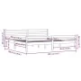 White solid wood bed frame Supe King 180x200 cm by vidaXL, Beds and slatted bases - Ref: Foro24-814835, Price: 130,87 €, Disc...