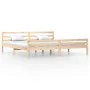 Solid wood bed frame 200x200 cm by vidaXL, Beds and slatted bases - Ref: Foro24-814839, Price: 124,84 €, Discount: %