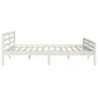 Weißer Massivholzbettrahmen 200x200 cm von vidaXL, Betten und Lattenroste - Ref: Foro24-814840, Preis: 125,69 €, Rabatt: %