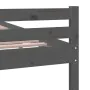 Gray solid wood bed frame 200x200 cm by vidaXL, Beds and slatted bases - Ref: Foro24-814841, Price: 102,54 €, Discount: %
