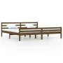 Honey brown solid wood bed frame 200x200 cm by vidaXL, Beds and slatted bases - Ref: Foro24-814842, Price: 102,54 €, Discount: %