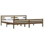 Honey brown solid wood bed frame 200x200 cm by vidaXL, Beds and slatted bases - Ref: Foro24-814842, Price: 102,54 €, Discount: %