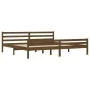 Honey brown solid wood bed frame 200x200 cm by vidaXL, Beds and slatted bases - Ref: Foro24-814842, Price: 102,54 €, Discount: %