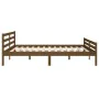 Honey brown solid wood bed frame 200x200 cm by vidaXL, Beds and slatted bases - Ref: Foro24-814842, Price: 102,54 €, Discount: %