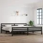 Estructura de cama de madera maciza negro 200x200 cm de vidaXL, Camas y somieres - Ref: Foro24-814843, Precio: 125,69 €, Desc...