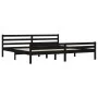 Schwarzer Massivholzbettrahmen 200x200 cm von vidaXL, Betten und Lattenroste - Ref: Foro24-814843, Preis: 125,69 €, Rabatt: %