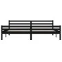 Estructura de cama de madera maciza negro 200x200 cm de vidaXL, Camas y somieres - Ref: Foro24-814843, Precio: 125,69 €, Desc...