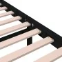 Estructura de cama de madera maciza negro 200x200 cm de vidaXL, Camas y somieres - Ref: Foro24-814843, Precio: 125,69 €, Desc...