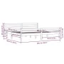 Estructura de cama de madera maciza negro 200x200 cm de vidaXL, Camas y somieres - Ref: Foro24-814843, Precio: 125,69 €, Desc...