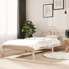 Bettrahmen aus Massivholz 90x190 cm von vidaXL, Betten und Lattenroste - Ref: Foro24-814849, Preis: 82,36 €, Rabatt: %