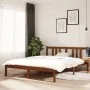 Honigbrauner Massivholzbettrahmen 140x190 cm von vidaXL, Betten und Lattenroste - Ref: Foro24-814867, Preis: 135,29 €, Rabatt: %