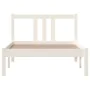 White solid wood bed frame 90x200 cm by vidaXL, Beds and slatted bases - Ref: Foro24-814870, Price: 77,37 €, Discount: %