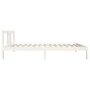 White solid wood bed frame 90x200 cm by vidaXL, Beds and slatted bases - Ref: Foro24-814870, Price: 77,37 €, Discount: %