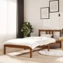 Honey brown solid wood bed frame 90x200 cm by vidaXL, Beds and slatted bases - Ref: Foro24-814872, Price: 77,08 €, Discount: %
