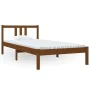 Honey brown solid wood bed frame 90x200 cm by vidaXL, Beds and slatted bases - Ref: Foro24-814872, Price: 77,08 €, Discount: %
