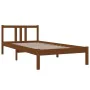 Honey brown solid wood bed frame 90x200 cm by vidaXL, Beds and slatted bases - Ref: Foro24-814872, Price: 77,08 €, Discount: %