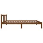 Honey brown solid wood bed frame 90x200 cm by vidaXL, Beds and slatted bases - Ref: Foro24-814872, Price: 77,08 €, Discount: %