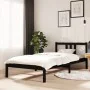 Estructura de cama madera maciza negro 90x200 cm de vidaXL, Camas y somieres - Ref: Foro24-814873, Precio: 78,38 €, Descuento: %