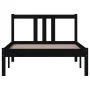 Estructura de cama madera maciza negro 90x200 cm de vidaXL, Camas y somieres - Ref: Foro24-814873, Precio: 78,38 €, Descuento: %