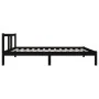 Estructura de cama madera maciza negro 90x200 cm de vidaXL, Camas y somieres - Ref: Foro24-814873, Precio: 78,38 €, Descuento: %