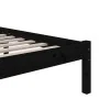 Estructura de cama madera maciza negro 90x200 cm de vidaXL, Camas y somieres - Ref: Foro24-814873, Precio: 78,38 €, Descuento: %