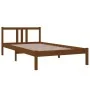 Honey brown solid wood bed frame 100x200 cm by vidaXL, Beds and slatted bases - Ref: Foro24-814877, Price: 104,41 €, Discount: %