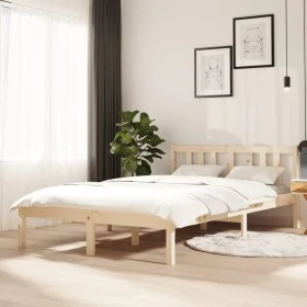 Solid wood bed frame 120x200 cm by vidaXL, Beds and slatted bases - Ref: Foro24-814879, Price: 94,83 €, Discount: %