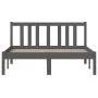 Grauer Massivholzbettrahmen 120x200 cm von vidaXL, Betten und Lattenroste - Ref: Foro24-814881, Preis: 110,86 €, Rabatt: %
