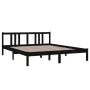 Schwarzer Massivholzbettrahmen 160x200 cm von vidaXL, Betten und Lattenroste - Ref: Foro24-814898, Preis: 130,86 €, Rabatt: %