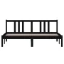 Schwarzer Massivholzbettrahmen 160x200 cm von vidaXL, Betten und Lattenroste - Ref: Foro24-814898, Preis: 130,86 €, Rabatt: %