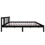 Schwarzer Massivholzbettrahmen 160x200 cm von vidaXL, Betten und Lattenroste - Ref: Foro24-814898, Preis: 130,86 €, Rabatt: %