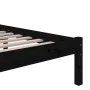 Schwarzer Massivholzbettrahmen 160x200 cm von vidaXL, Betten und Lattenroste - Ref: Foro24-814898, Preis: 130,86 €, Rabatt: %