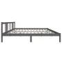 Grauer Massivholzbettrahmen 200x200 cm von vidaXL, Betten und Lattenroste - Ref: Foro24-814906, Preis: 130,74 €, Rabatt: %