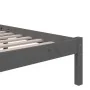 Grauer Massivholzbettrahmen 200x200 cm von vidaXL, Betten und Lattenroste - Ref: Foro24-814906, Preis: 130,74 €, Rabatt: %