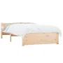 Solid wood bed frame 75x190 cm by vidaXL, Beds and slatted bases - Ref: Foro24-815004, Price: 77,22 €, Discount: %