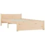 Solid wood bed frame 75x190 cm by vidaXL, Beds and slatted bases - Ref: Foro24-815004, Price: 77,22 €, Discount: %